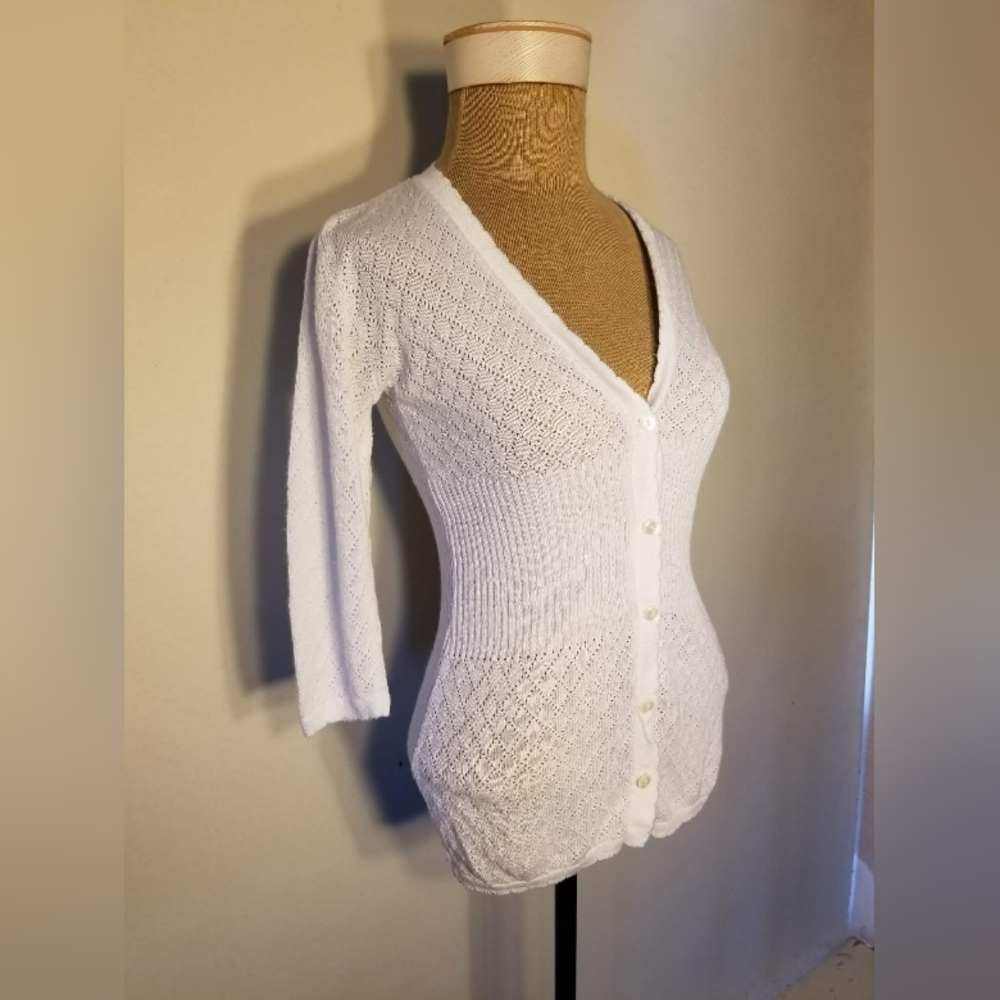 Absolutely Creative Worldwide White Cardigan Size… - image 4